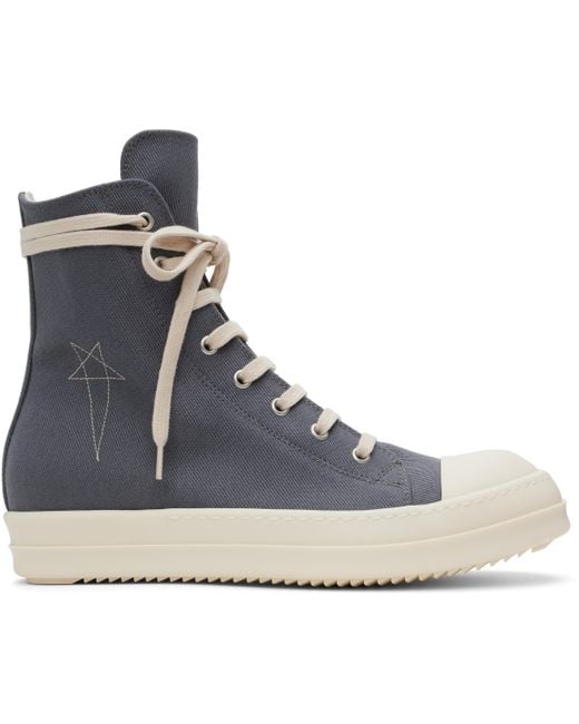 メンズ Rick Owens グレー Porterville Sneaks スニーカー Blue