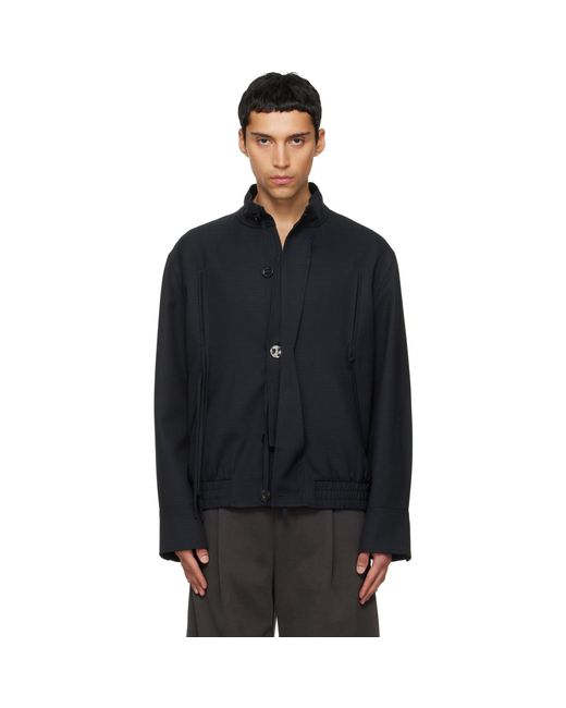 NULLUS Blue Harrington Jacket for men