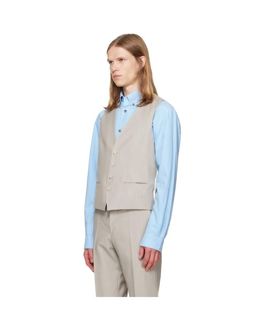 Boss Gray Three-Piece Slim-Fit Suit for men