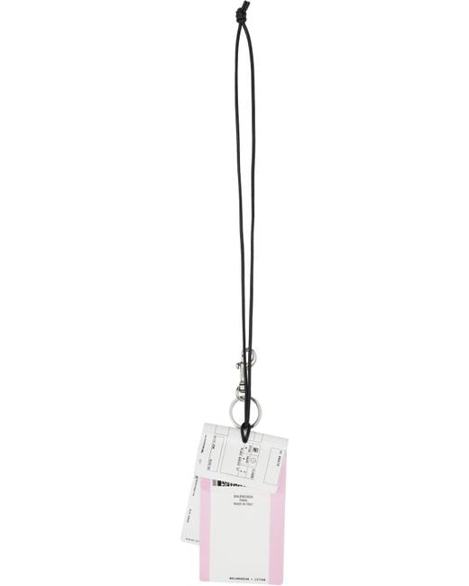 Balenciaga Train Ticket Keychain in Black | Lyst