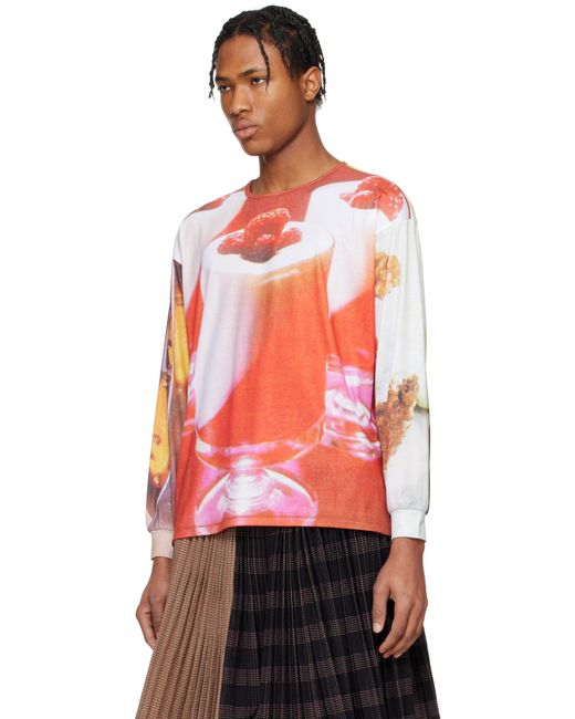 メンズ Chopova Lowena Ssense限定 マルチカラー Oversized Jersey Tシャツ Red