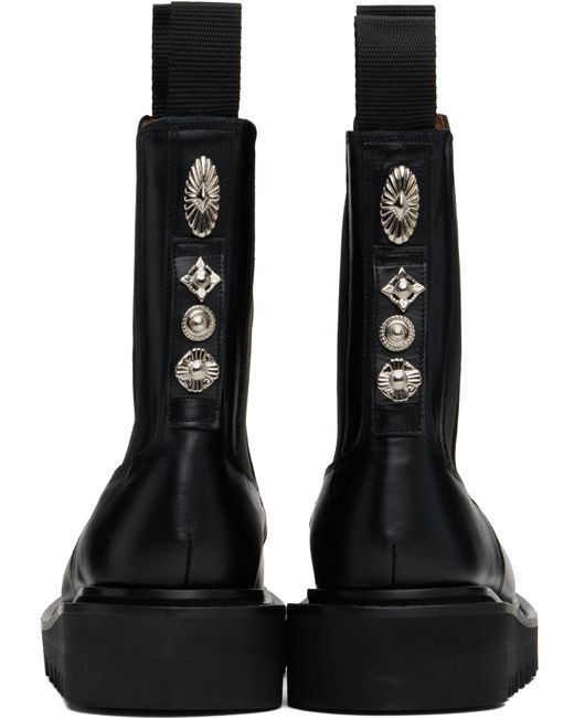 メンズ Toga Virilis Ssense限定 アンクルハイ チェルシーブーツ Black