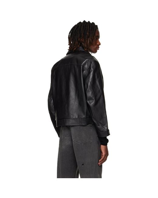 Enfants Riches Deprimes Black 'Combattimento' Leather Jacket for men