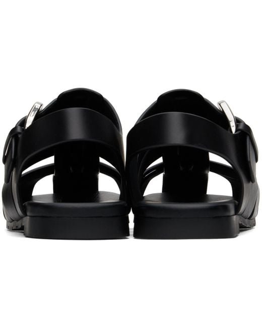 Bottega Veneta Black Alfie Sandals for men