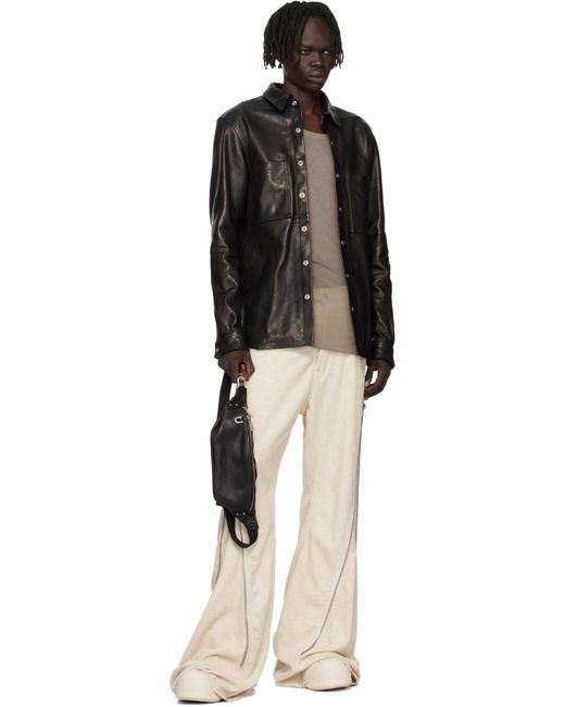 Rick Owens Black Concordians Geo Bumbag Pouch for men