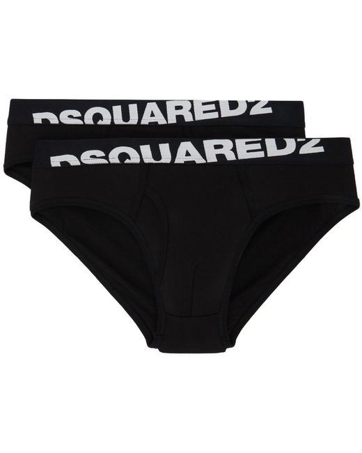 DSquared² Two-pack Black Briefs for men