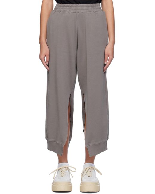 MM6 by Maison Martin Margiela Gray Taupe Vented Sweatpants for men