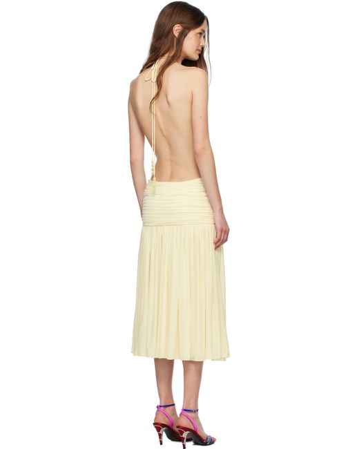 Mirror Palais オフホワイト 'La Piscine' Lady Length ミディアムドレス Black