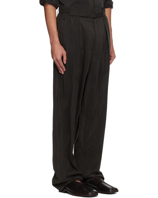 Pantalon Décontracté Brun À Ceinture Lemaire pour homme en coloris Black