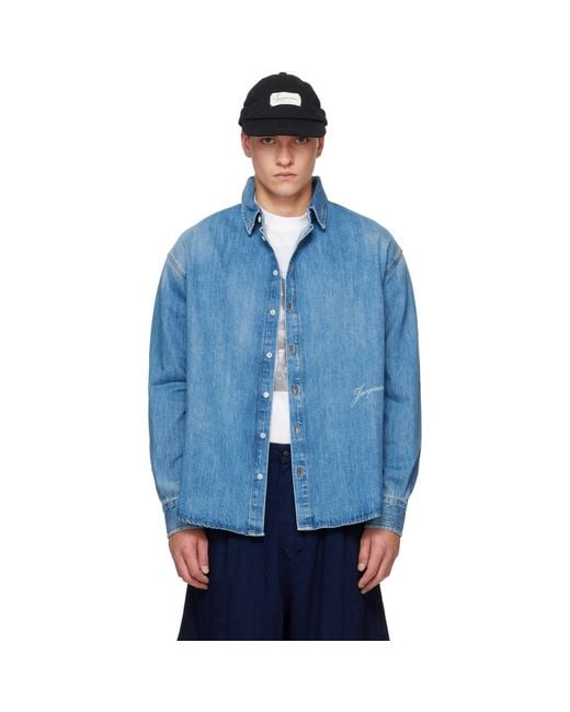 Jacquemus Blue 'The Simon De-Nîmes' Denim Shirt for men