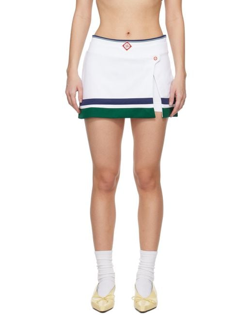 Casablanca Blue Striped Skort