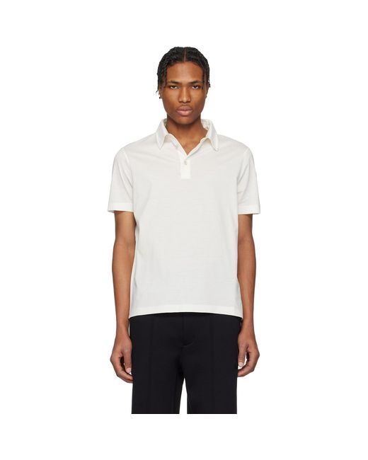 Moncler White Archivio Ss Polo for men