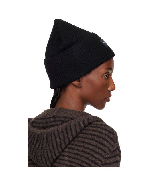 Rag & Bone Black Blake Wool Beanie