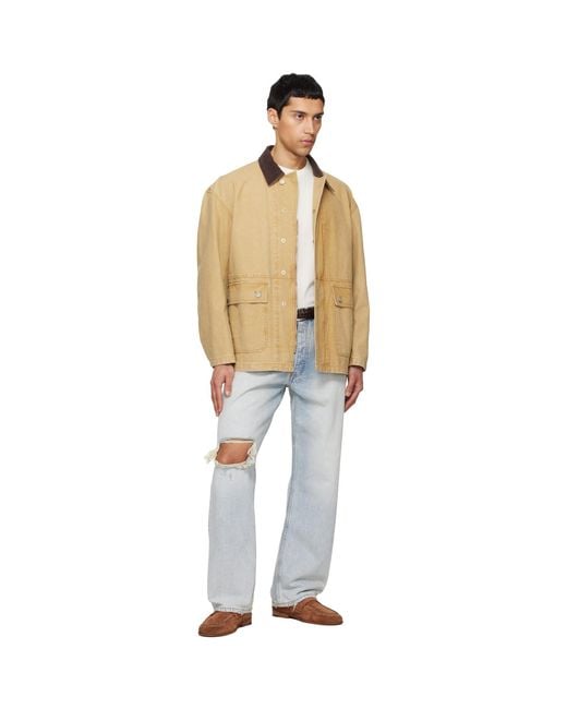 TONYWACK Natural Garment Washed Barn Jacket for men