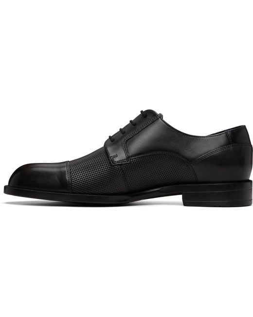 Boss Black Cap-toe Leather Derbys for men