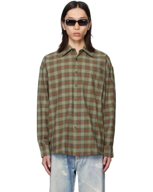 Our Legacy Multicolor Khaki Borrowed Shirt for men