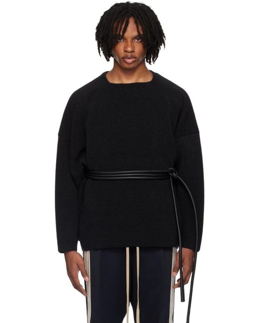 Fear Of God Black Rope Belt for men