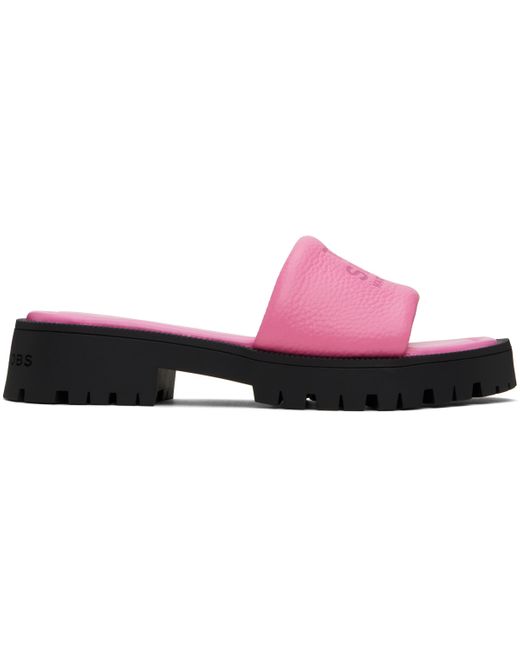 Marc Jacobs ピンク 'The Lug Sole Slide' サンダル Black
