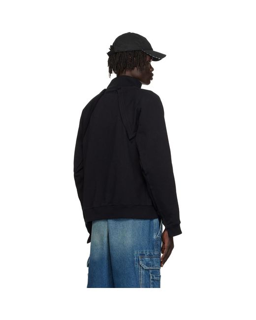 Vetements Black 'Amsterdam' Patched Zip Sweatshirt for men