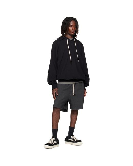 Rick Owens Black Tower Oversized Hoodie for men