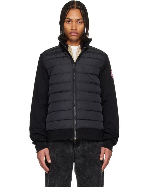 Canada Goose Black Hybridge Huron Full-Zip Down Jacket for men