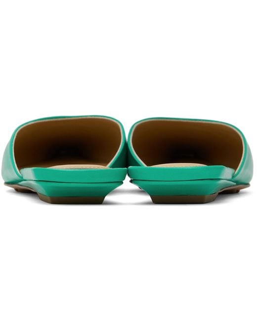 Bottega Veneta Multicolor Green Point Slippers