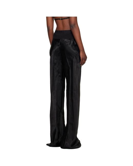 Rick Owens Black Temple Bias Trousers