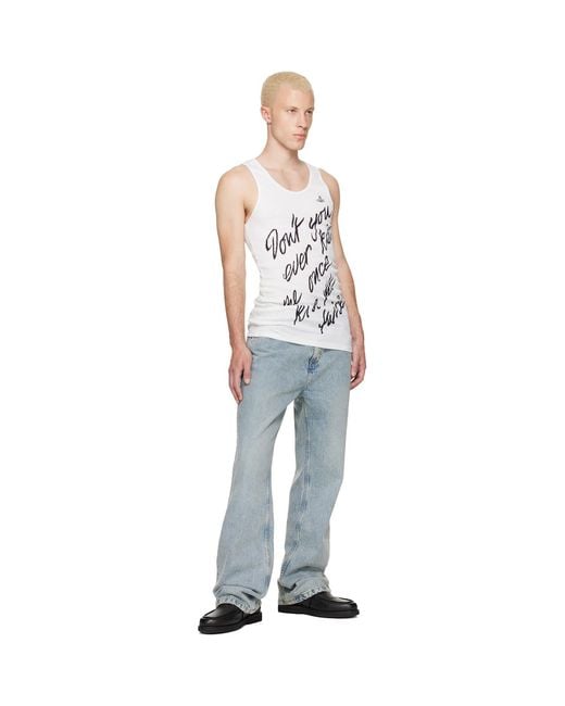 Vivienne Westwood White 'Kiss Me Twice' Tank Top for men