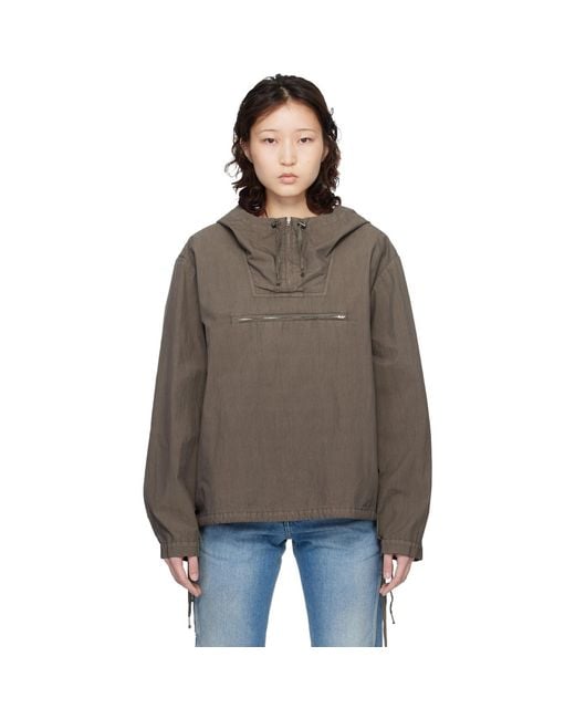 Maison Margiela Brown Taupe Cotton Caban Anorak