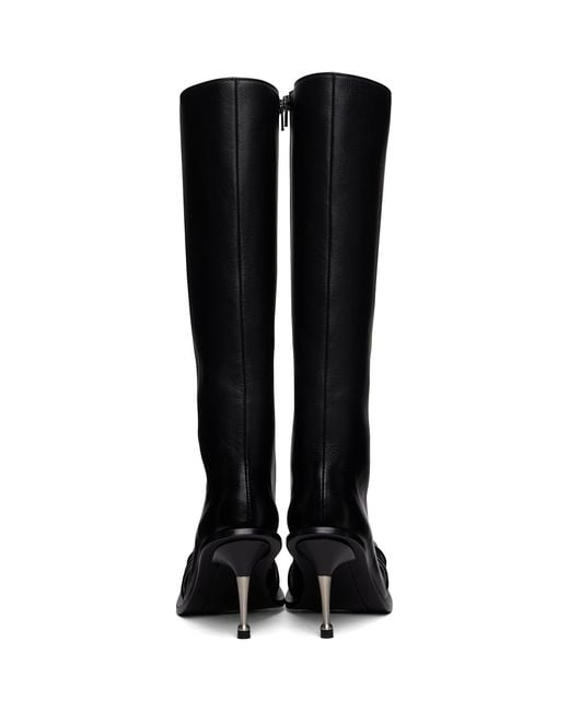 FIDAN NOVRUZOVA Black Stiletto Heel Classic Square Toe Boots