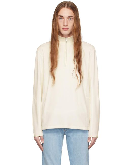Zegna Multicolor White Half-zip Sweater for men