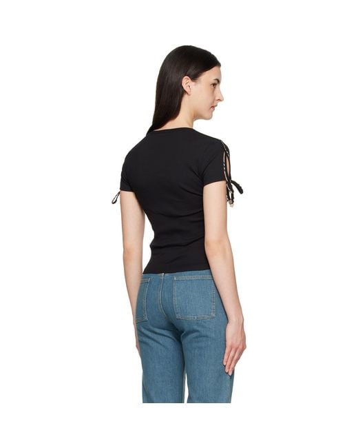 Burberry Black Ribbed T-Shirt