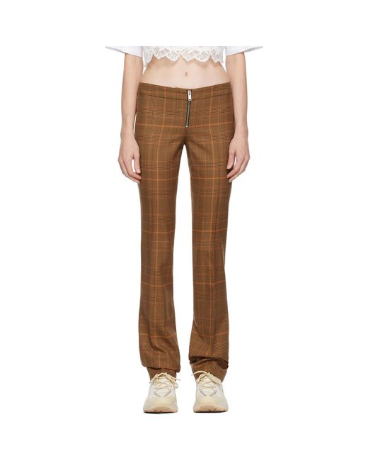 Stella McCartney Multicolor Brown Exposed Zip-fly Trousers