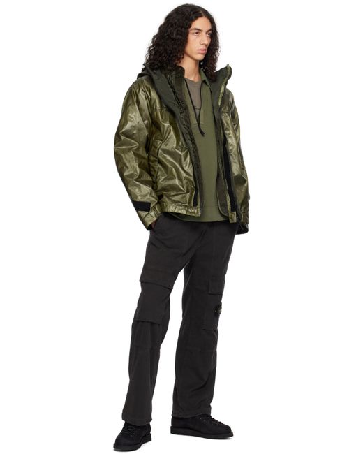 メンズ Stone Island グリーン 45831 Glass Cover-Tc ジャケット