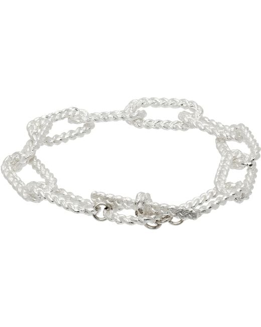 Bleue Burnham Black Braided Link Bracelet for men