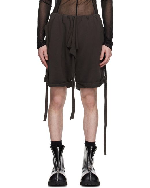OTTOLINGER Black Otto Rolled Track Shorts for men