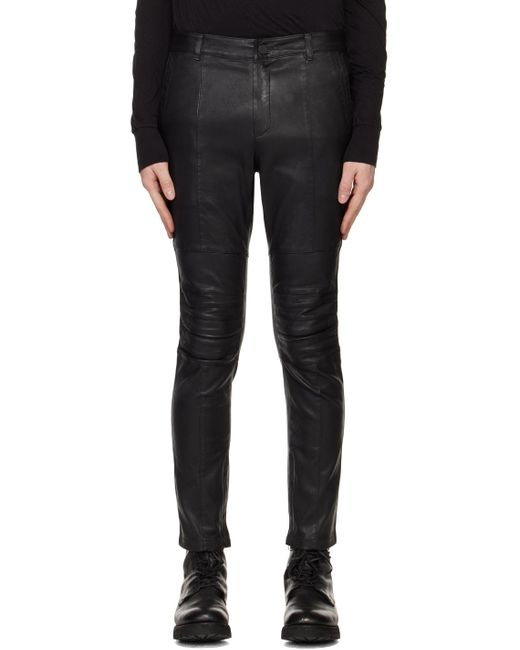 FREI-MUT Black Faust Leather Pants for men