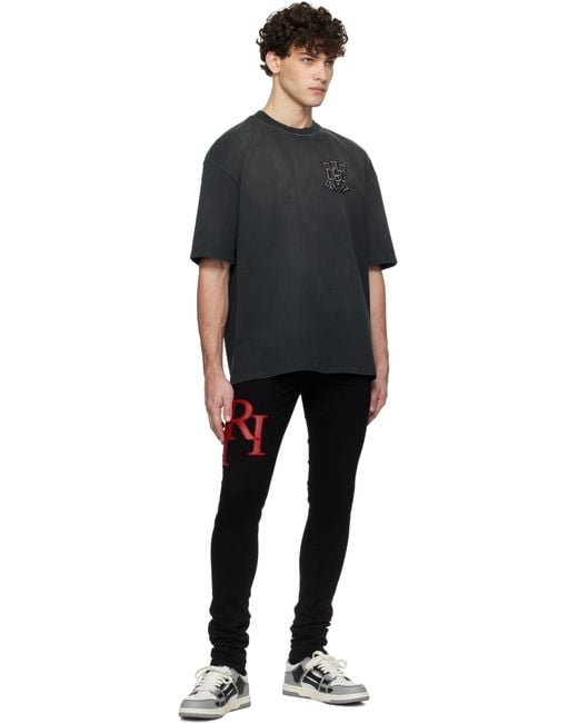 Amiri Black 'Ma Hollywood' Oversized T-Shirt for men