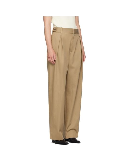 Bottega Veneta Natural Tan Tapered Trousers