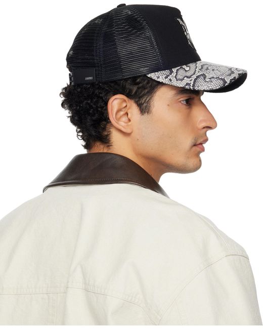 Amiri メンズ ブラック Ma Snake トラッカーキャップ