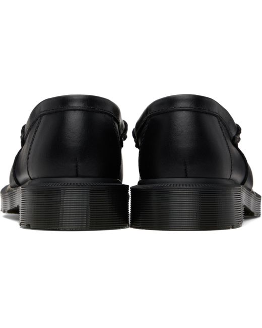 メンズ Dr. Martens ブラック Penton レザー ローファー Black