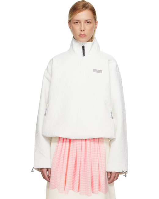 Sandy Liang White Ascher Pullover Jacket