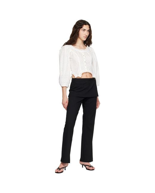 Sandy Liang White Palisade Blouse