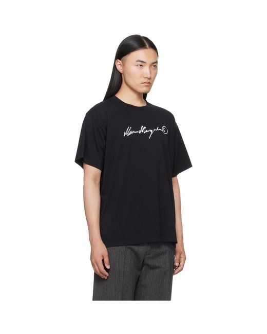 MM6 by Maison Margiela Black Overdyed Jersey T-Shirt for men