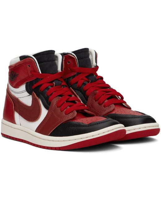 Baskets montantes air jordan 1 method noir et rouge Nike en coloris Red