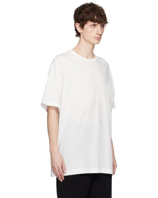 Yohji Yamamoto White Ultima Jersey Round Neck T-Shirt for men