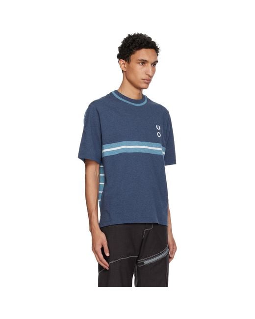 Craig Green Blue Fred Perry Edition 'Half And Half' T-Shirt for men