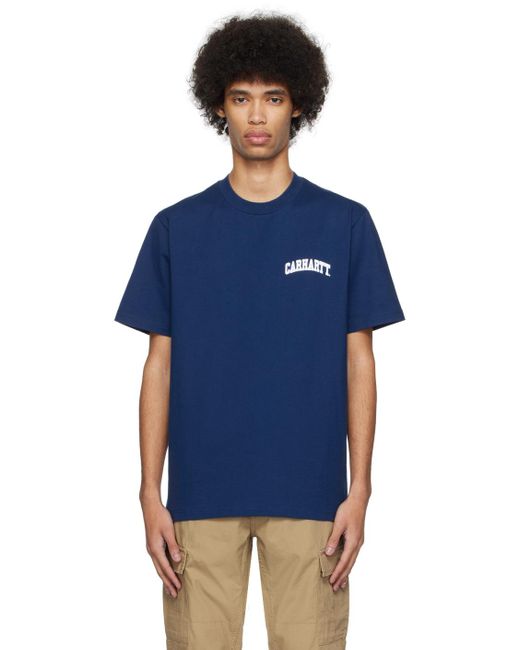 Carhartt Blue University Script T-shirt for men