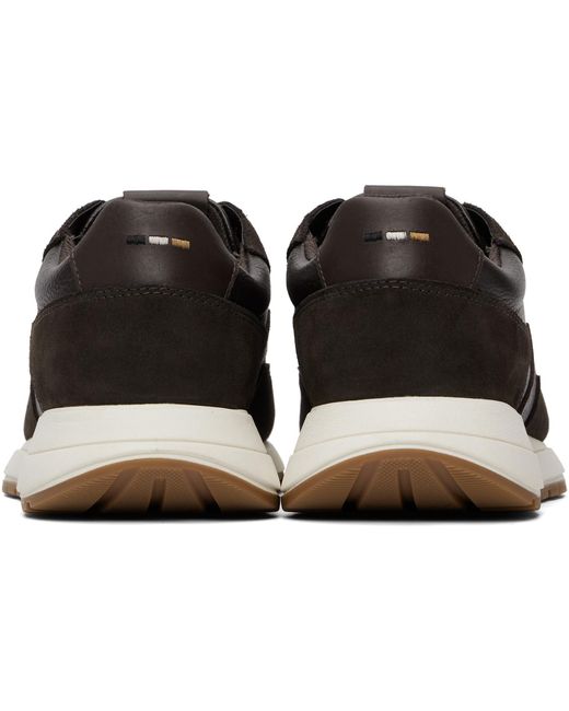 Boss Black Leather Sneakers for men