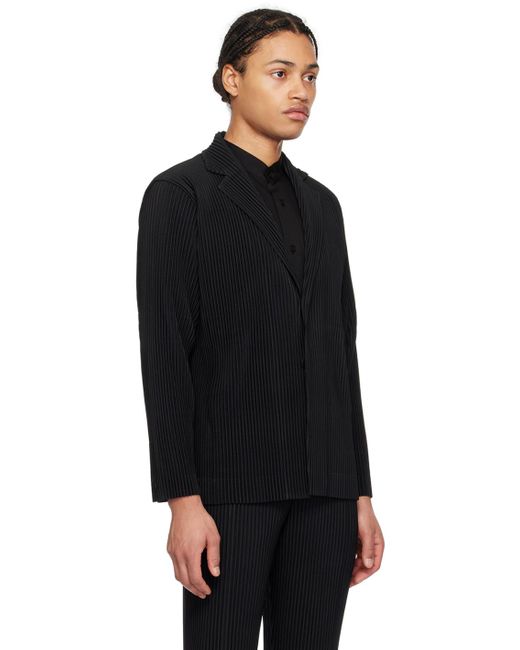Veston ajusté plissé 1 noir Homme Plissé Issey Miyake pour homme en coloris Black